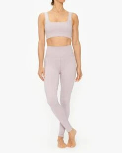 Spiritual Gangster Amara Wide Rib Seamless Bra -EQUINOX Sales 001 FA23676017 FADED LILAC 002