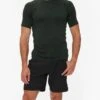 Alo Yoga Amplify Seamless Short Sleeve -EQUINOX Sales 012 M1147R HunterHeather 001