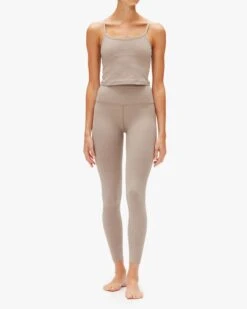Beyond Yoga Spacedye Slim Racerback Cropped Tank -EQUINOX Sales 025 SD4382 BIRCHHEATHER 001