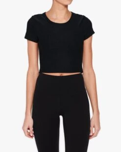 Beyond Yoga Featherweight Perspective Cropped Tee