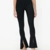 Slit Smart Pants -EQUINOX Sales 041 134 BLACK BLACK 001 30befab1 a083 46dc 8dda 9e7c761ff2f1
