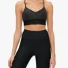 Alo Yoga Lavish Bra -EQUINOX Sales 060 W9074R BLACK GLOSSY 001