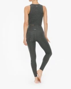 Beyond Yoga Heather Rib High Waisted Midi Legging -EQUINOX Sales 064 HR4492 SMOKEGREYHEATHER 012
