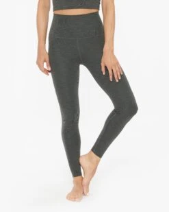 Beyond Yoga Heather Rib High Waisted Midi Legging