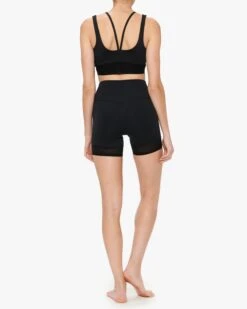 Alo Yoga Airlift Double Trouble Biker Short -EQUINOX Sales 075 W6306R BLACK 003