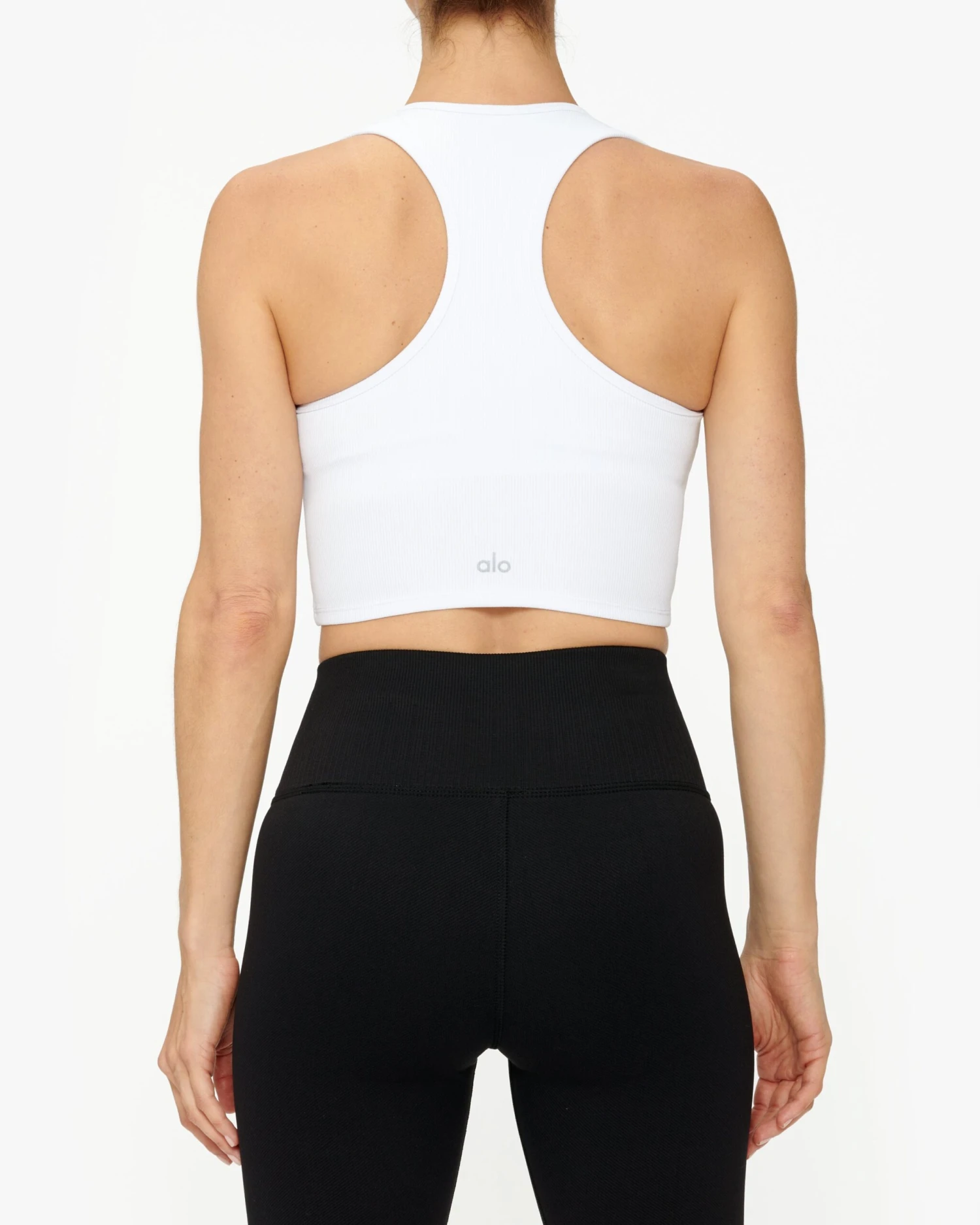 Alo Yoga Goddess Ribbed Cropped Racerback Tank 2 Alo Yoga Goddess Ribbed Cropped Racerback Tank - Image 2