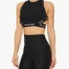 Monse Halter Sports Crop Top -EQUINOX Sales 090 ME220403SUJ BLACK 008