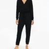 Beyond Yoga Cozy Fleece Overlapping Jumpsuit -EQUINOX Sales 098 CF6136 BLACK 003
