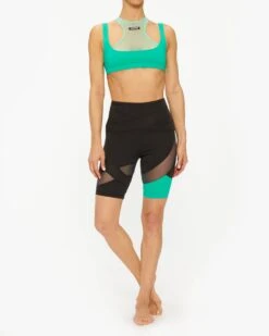 Monse Criss Cross Bike Shorts -EQUINOX Sales 099 MP220403VPR TURQUOISE 006