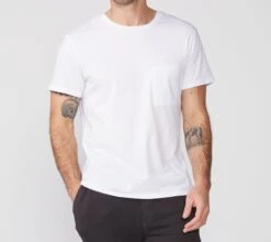 Monrow Relaxed Pocket Crew Neck Tee