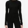 Cotton Citizen Verona Crop Shirt -EQUINOX Sales 107 w214564 BLACK 004