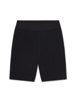 Coreflex™ Bike Shorts -EQUINOX Sales BLACK RIB BIKE SHORT FRONT recolored