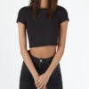 Tomboy Tee Cropped -EQUINOX Sales BLACK TomboyTee Cropped 191