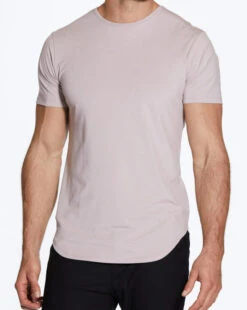 Cuts Elongated Short Sleeve Crew