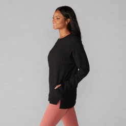 Cozy Sweatshirt -EQUINOX Sales F22Apparel CozySweatshirt Ebony Side2