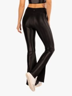 Koral Illuminate High Rise Infinity Flare Legging -EQUINOX Sales Flare infinity pants black back bottom