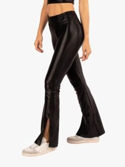 Koral Illuminate High Rise Infinity Flare Legging -EQUINOX Sales Flare infinity pants black side bottom