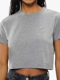 Almost Friday Tee Cropped -EQUINOX Sales HEATHER GREY SS AlmostFriday CROPPED2658