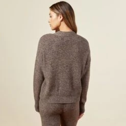 Wool Cashmere Oversized Cardigan -EQUINOX Sales HJ0208 1 BLACK SESAME 4