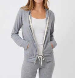 Monrow Heather Supersoft Zip Up Hoody