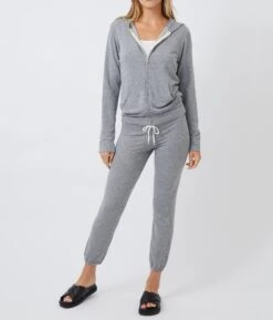 Monrow Heather Supersoft Zip Up Hoody -EQUINOX Sales HJ321HFT 3