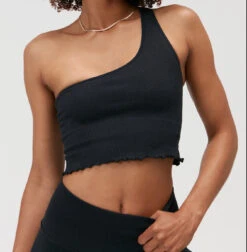 Spiritual Gangster Luna One Shoulder Seamless Tank -EQUINOX Sales HO23676003 BLK HO23677003 BLK 0239