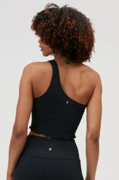 Spiritual Gangster Luna One Shoulder Seamless Tank -EQUINOX Sales HO23676003 BLK HO23677003 BLK 0258