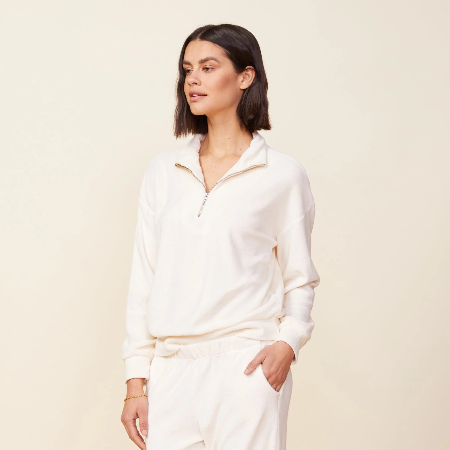 Terry Cloth Half Zip 4 Terry Cloth Half Zip - Image 4