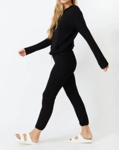 Monrow Supersoft Pullover Hoody -EQUINOX Sales HT320AFT BLACK 3