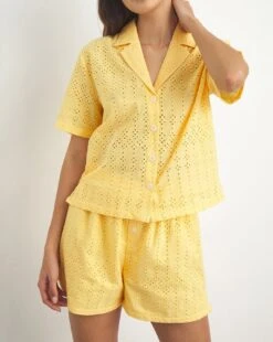 Camp Collar Eyelet Shirt