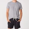 Monrow Textured Tri-Blend Relaxed Crew Neck Tee -EQUINOX Sales MT007 3 GRANITE 1