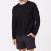 Monrow Supersoft Crew Neck Sweatshirt -EQUINOX Sales MT315AFT BLACK 1