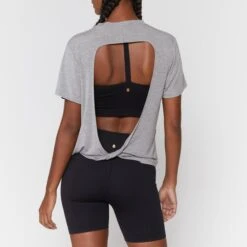 Spiritual Gangster Open Back Short Sleeve -EQUINOX Sales SP20418003 HGR 7308