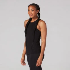 Perfect Fit Rib Tank -EQUINOX Sales SS23 Apparel Perfect Fit Rib Tank Ebony Quarter