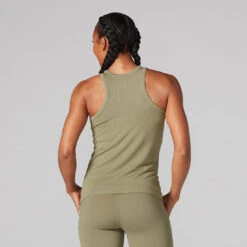 Perfect Fit Rib Tank -EQUINOX Sales SS23 Apparel Perfect Fit Rib Tank Olive Back