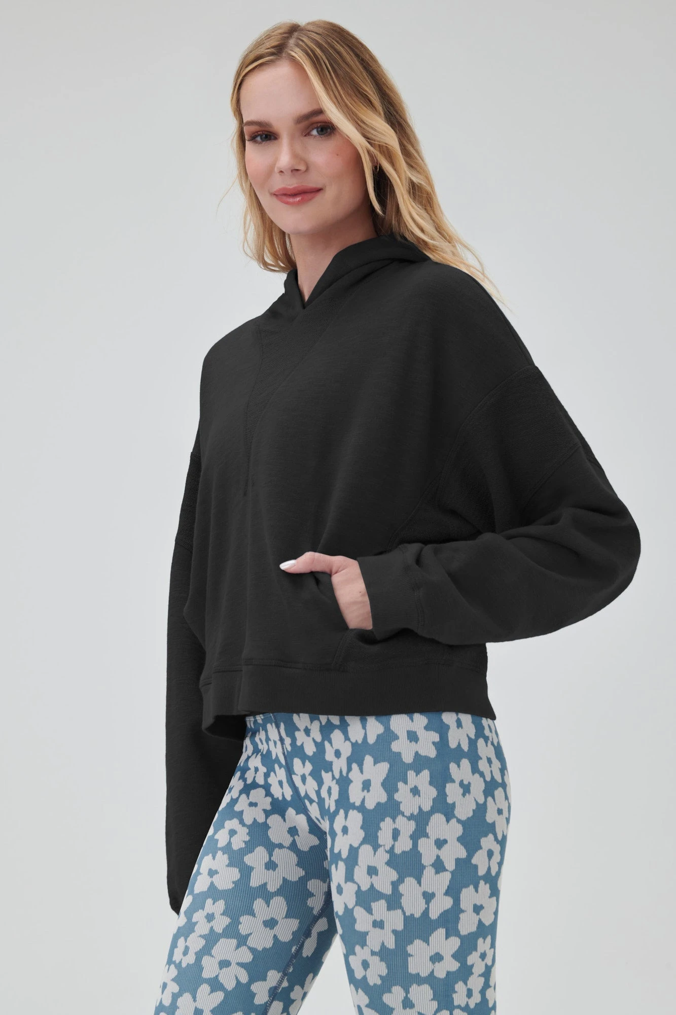 Spiritual Gangster Dolman Patchwork Hoodie 2 Spiritual Gangster Dolman Patchwork Hoodie - Image 2