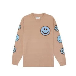 Valas Los Angeles Smiley Patch Long Sleeve Tee