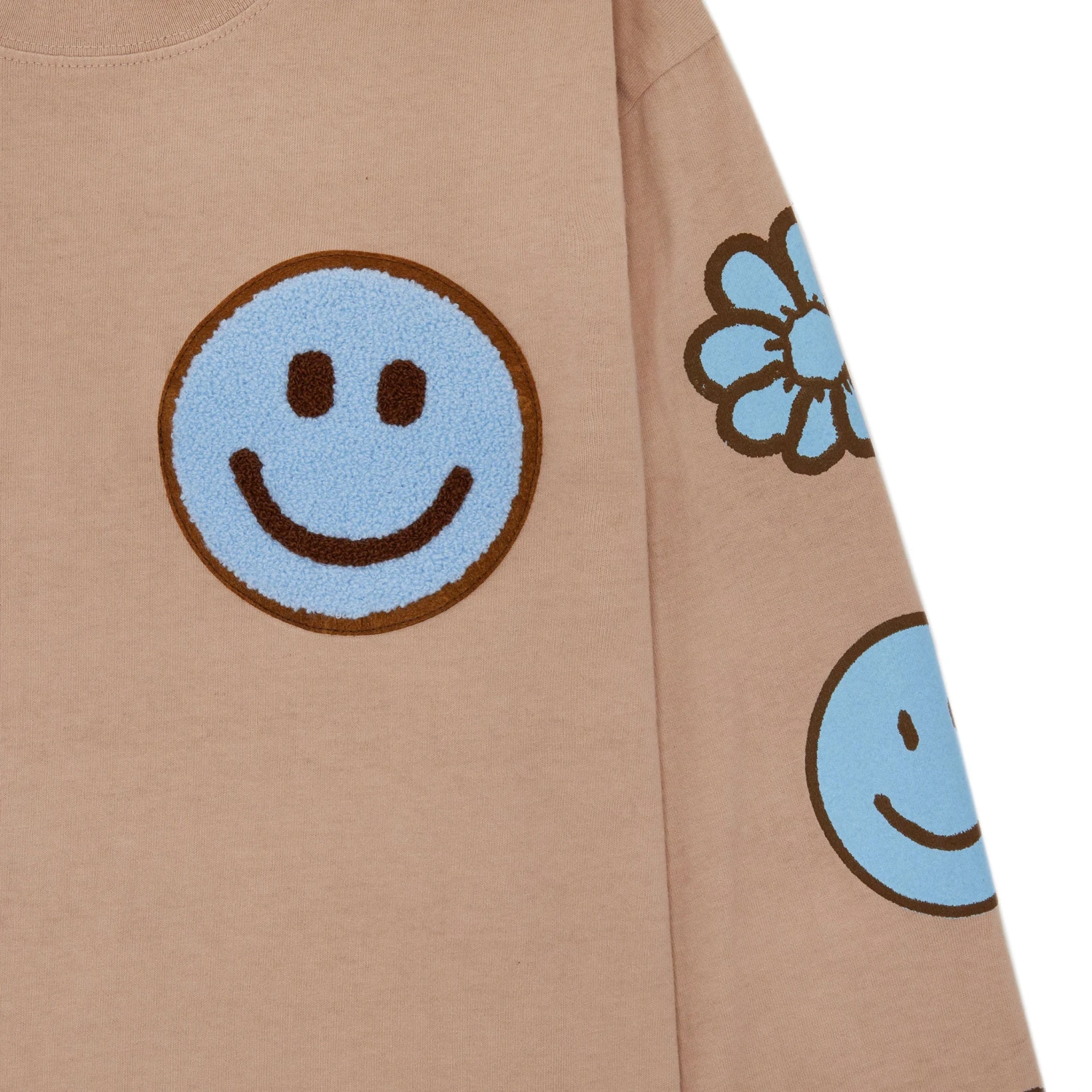 Valas Los Angeles Smiley Patch Long Sleeve Tee 3 Valas Los Angeles Smiley Patch Long Sleeve Tee - Image 3