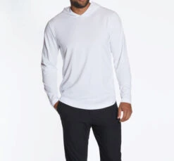 Cuts Curve-Hem Long Sleeve Hoodie -EQUINOX Sales WHITELSHOODEDCURVE HEM1